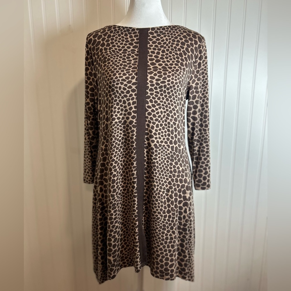 Soft Surroundings women Tunic Brown Animal Print